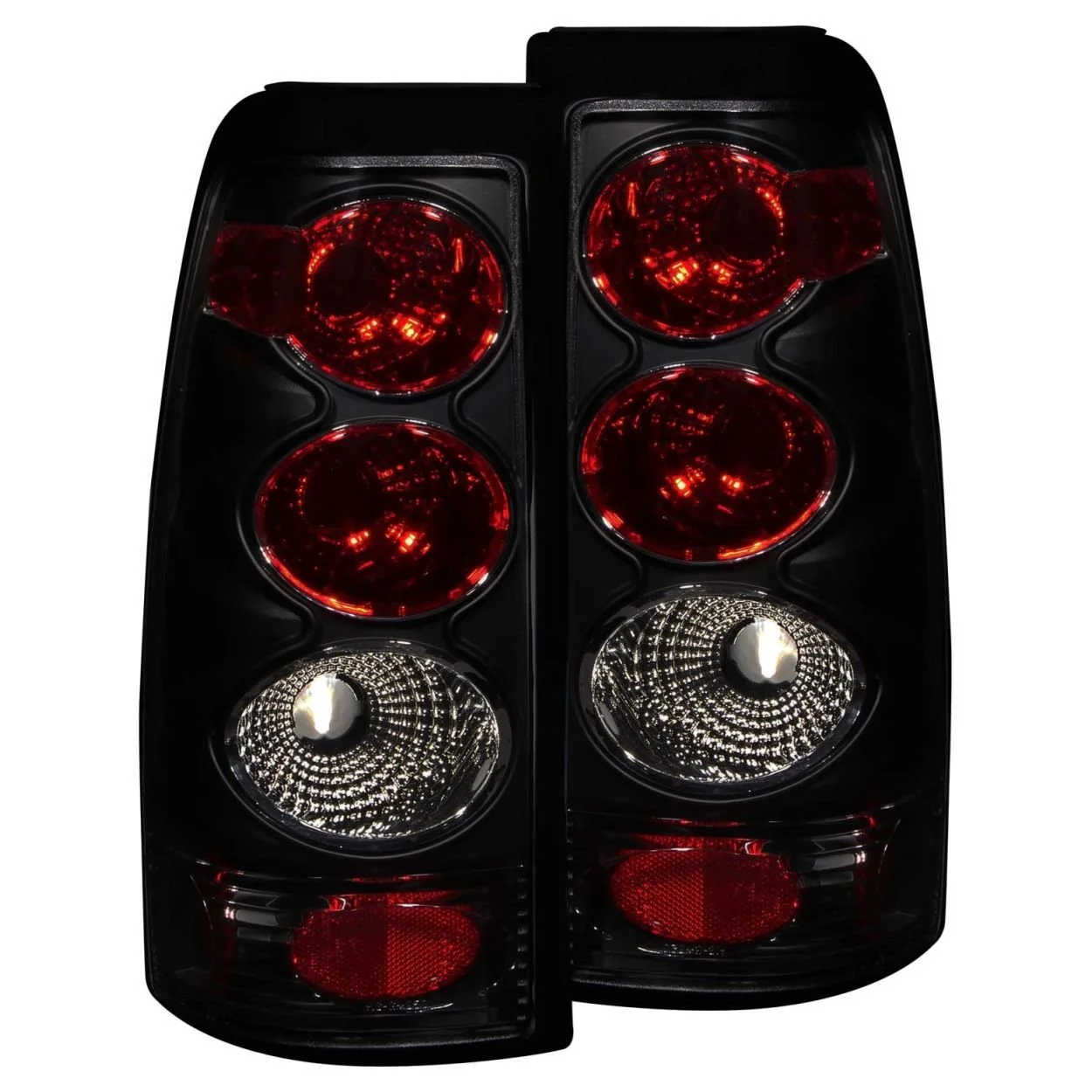 ANZO USA 211160 Chrome Euro Tail Light Set-Smoke Lens