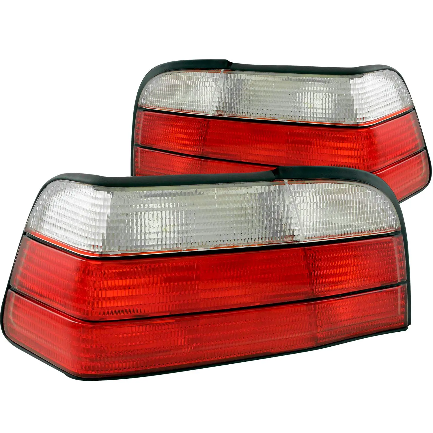 AnzoUSA 221215 Red/Clear Taillight for BMW 3 Series - (Sold in Pairs)
