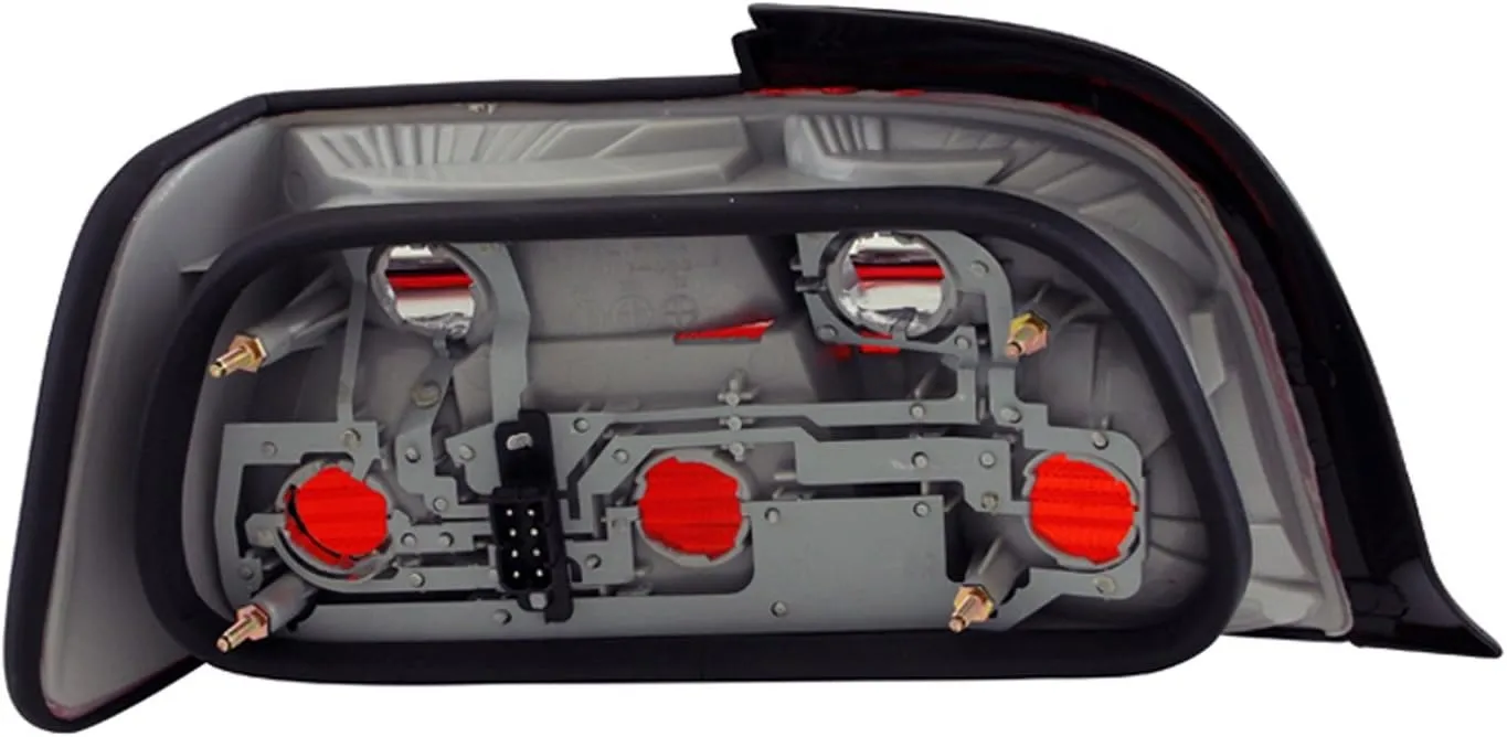 AnzoUSA 221215 Red/Clear Taillight for BMW 3 Series - (Sold in Pairs)