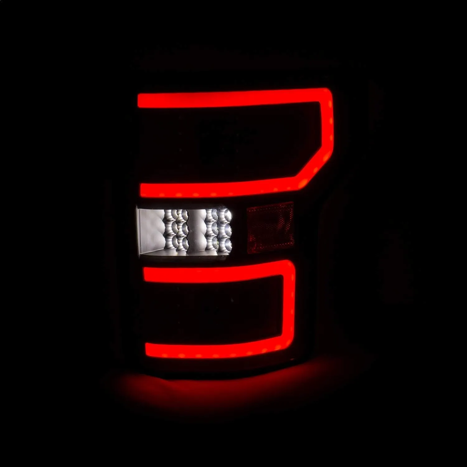 Anzo USA 321338 Tail Light Assembly LED Clear Lens Black Housing Red/White - Pair