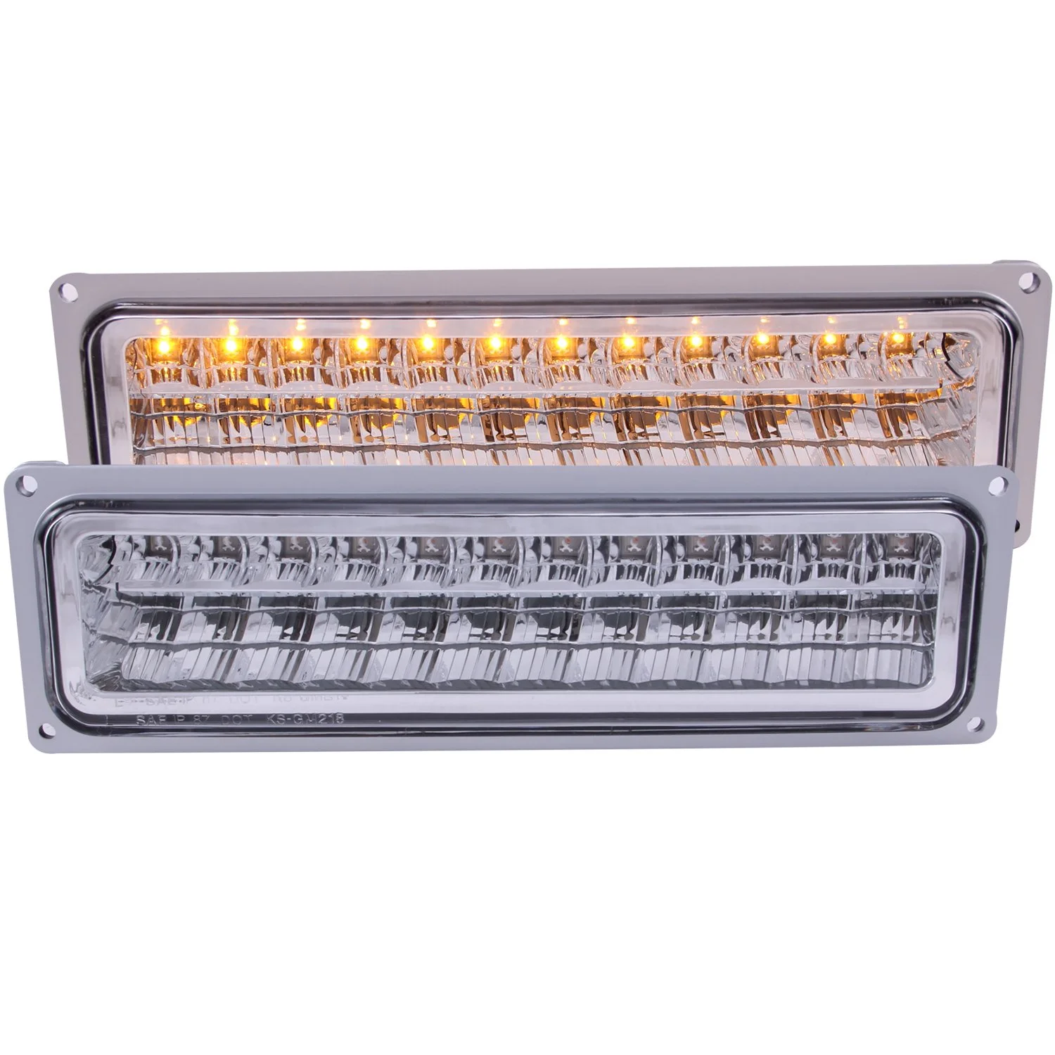 Anzo USA 511048 Chevrolet Full Amber LED Parking Light Assembly - (Sold in Pairs)