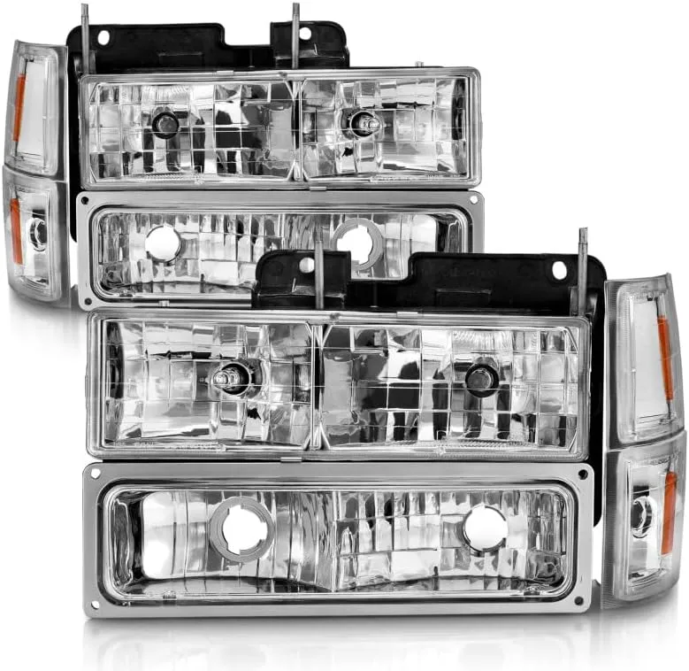 Anzo USA - 88-98 Chevrolet C1500 Crystal Headlights Chrome w/Signal and Side Marker Lights (111506)