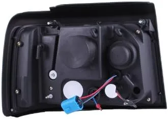 AnzoUSA 111184 Black Projector Halo Headlight with Side Marker and Parking Light for Ford F-150/F-250/Bronco - (Sold in Pairs)
