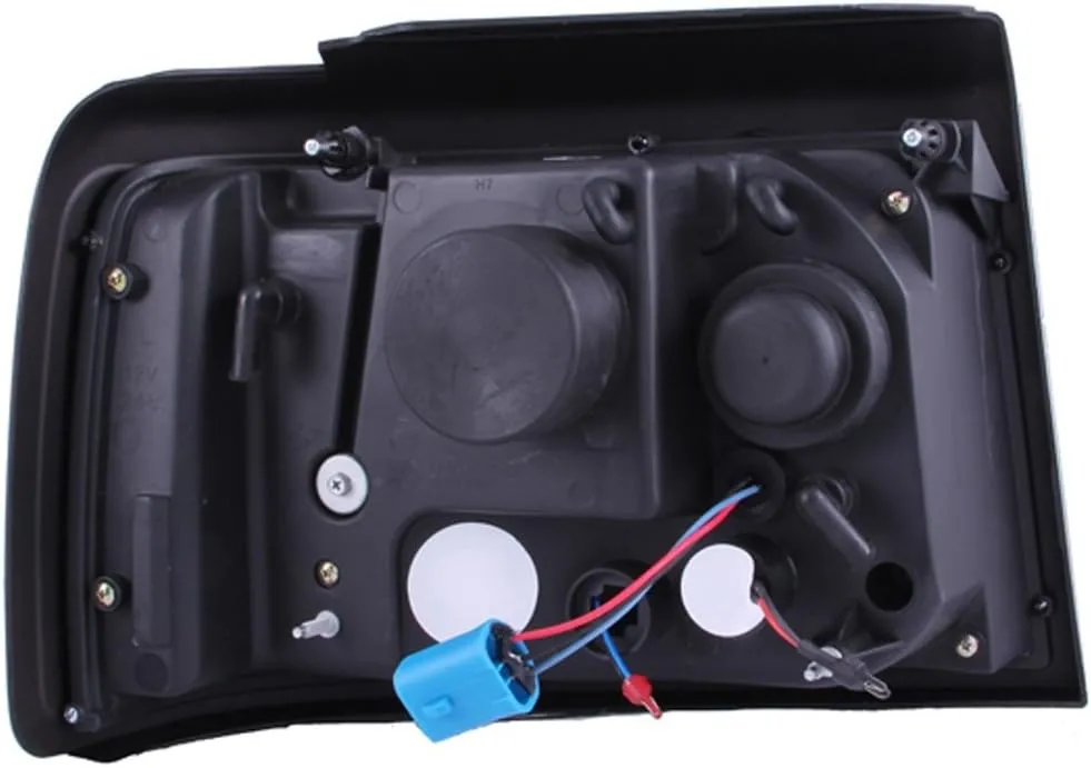 AnzoUSA 111184 Black Projector Halo Headlight with Side Marker and Parking Light for Ford F-150/F-250/Bronco - (Sold in Pairs)
