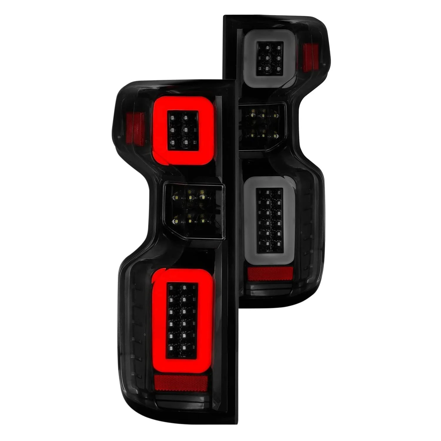 ANZO USA Aridex - 19-21 Chevy Silverado Full LED Tailights Black Housing Smoke Lens G2 (w/C Light Bars) (311415)