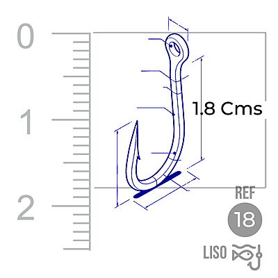 Anzuelo Liso 1002 # 18 Paquete X 1000 Unidades Anzuelo Liso 1002 # 18 Paquete X 1000 Unidades