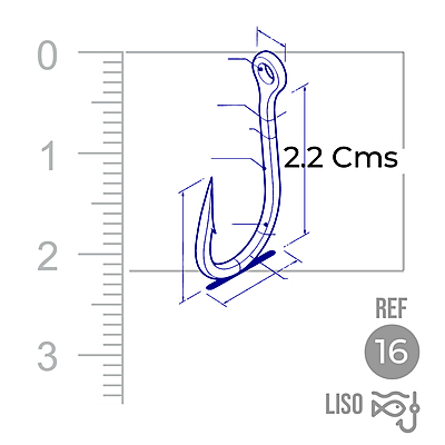 Anzuelo Liso 1002 # 16 Paquete X 1000 Unidades Anzuelo Liso 1002 # 16 Paquete X 1000 Unidades