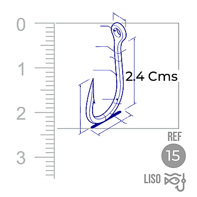 Anzuelo Liso 1002 # 15 Paquete X 1000 Unidades Anzuelo Liso 1002 # 15 Paquete X 1000 Unidades