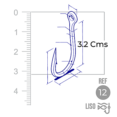 Anzuelo Liso 1002 # 12 Paquete X 1000 Unidades Anzuelo Liso 1002 # 12 Paquete X 1000 Unidades
