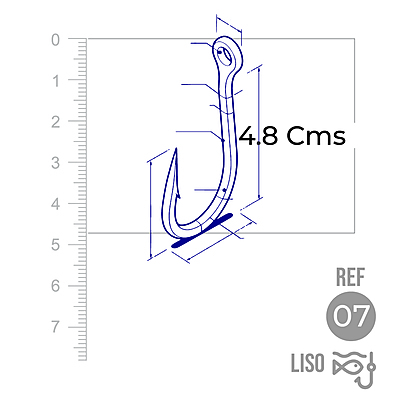 Anzuelo Liso 1002 # 7 Paquete X 1000 Unidades Anzuelo Liso 1002 # 7 Paquete X 1000 Unidades