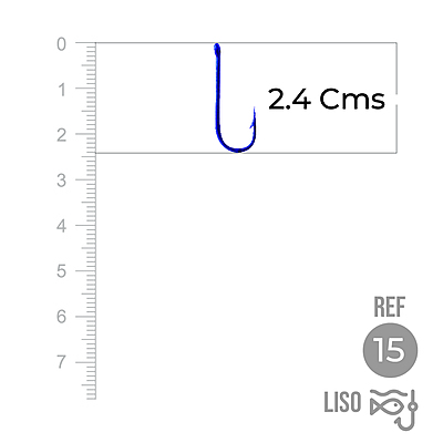 Anzuelo Liso 1002 # 15 Paquete X 1000 Unidades