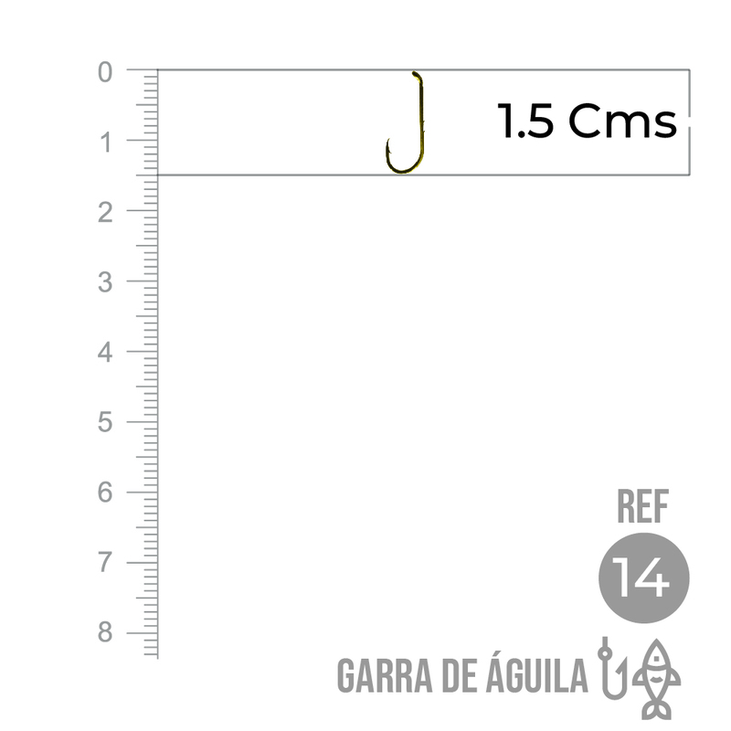 Anzuelo Garra Aguila 110 # 14 Paquete X 1000 Unidades Anzuelo Garra Aguila 110 # 14 Paquete X 1000 Unidades