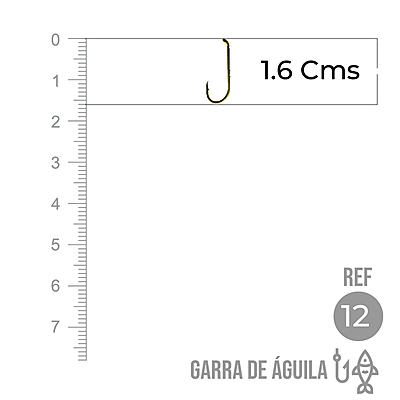 Anzuelo Garra Aguila 110 # 12 Paquete X 1000 Unidades