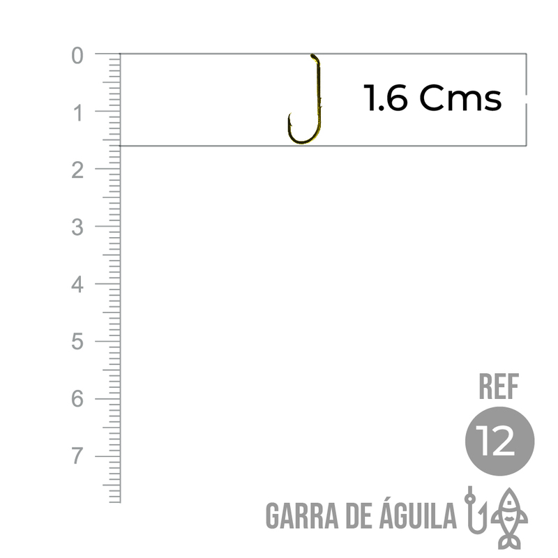 Anzuelo Garra Aguila 110 # 12 Paquete X 1000 Unidades Anzuelo Garra Aguila 110 # 12 Paquete X 1000 Unidades
