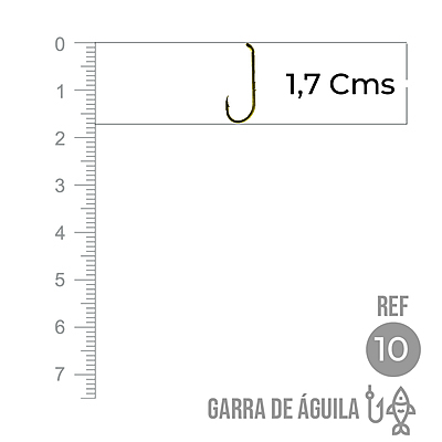 Anzuelo Garra Aguila 110 # 10 Paquete X 1000 Unidades