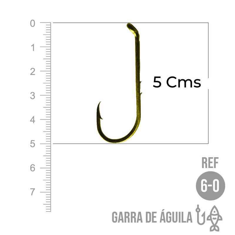 Anzuelo Garra De Aguila # 6/0 Paquete X 100 Unidades Anzuelo Garra De Aguila # 6/0 Paquete X 100 Unidades