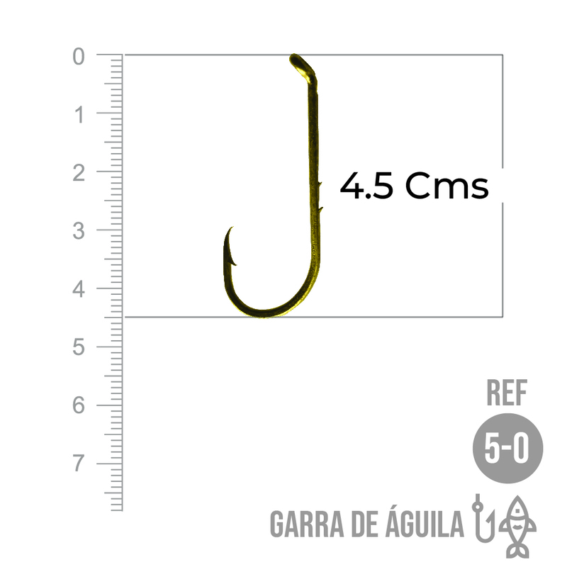 Anzuelo Garra De Aguila # 5/0 Paquete X 100 Unidades Anzuelo Garra De Aguila # 5/0 Paquete X 100 Unidades