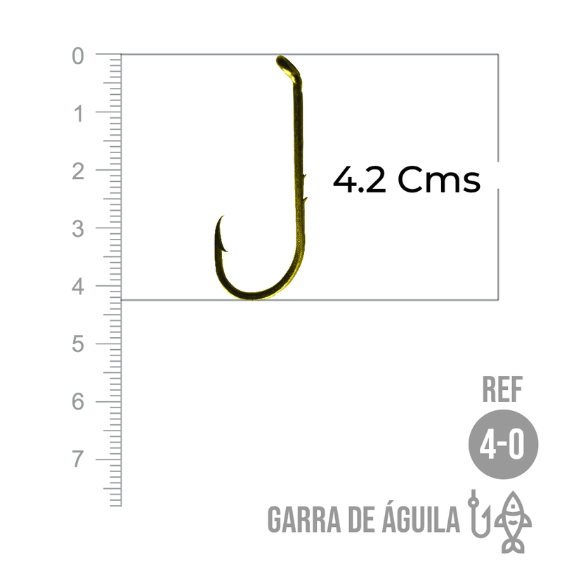 Anzuelo Garra De Aguila # 4/0 Paquete X 100 Unidades Anzuelo Garra De Aguila # 4/0 Paquete X 100 Unidades