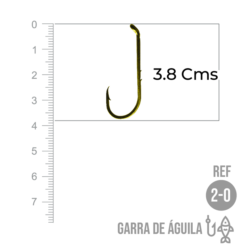 Anzuelo Garra De Aguila # 2/0 Paquete X 1000 Unidades Anzuelo Garra De Aguila # 2/0 Paquete X 1000 Unidades