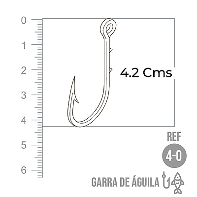 Anzuelo Garra De Aguila # 4/0 Paquete X 100 Unidades Anzuelo Garra De Aguila # 4/0 Paquete X 100 Unidades