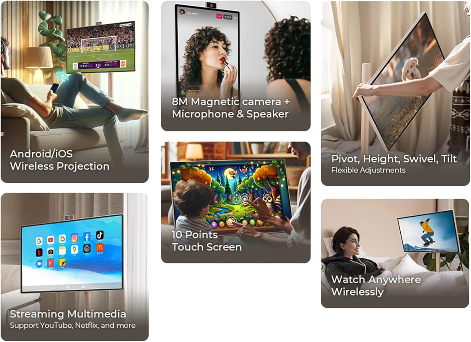 AOPEN by Acer 31.5" 4K UHD Touch Rollable Smart Device UM.JS1AA.001