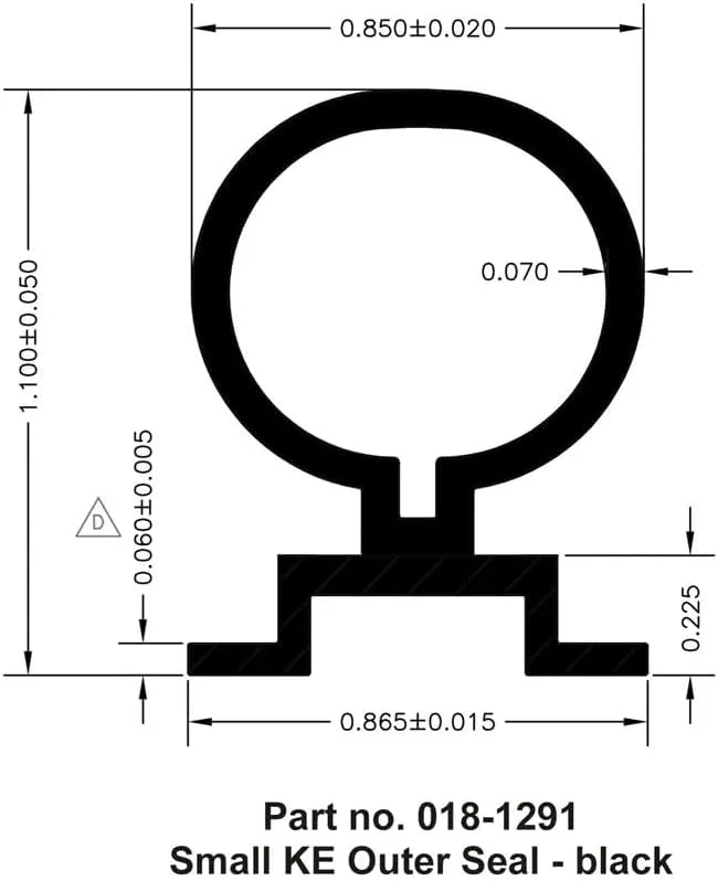 Forespar Performance Products 0181291 Sm Ke Outer Seal 2-1/2x1-3/32x30bl