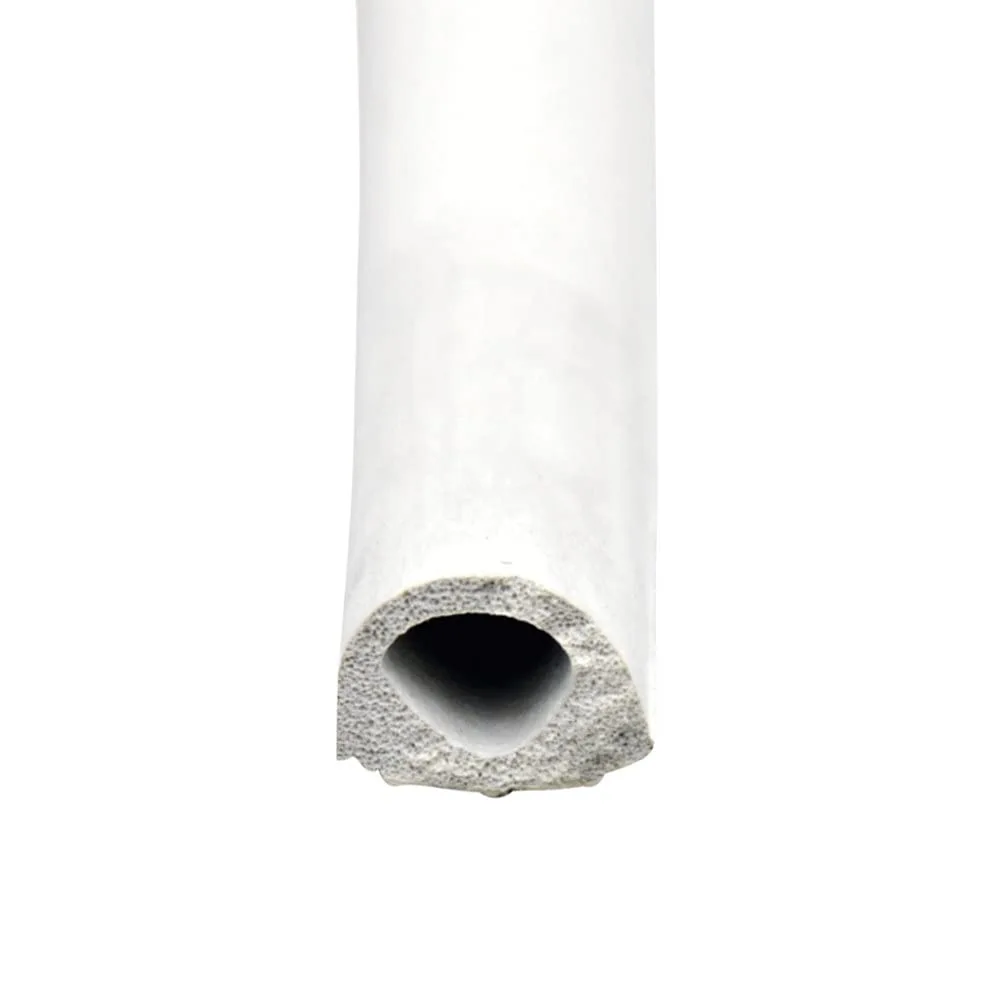 AP Products 018-204 White 1/2" x 3/8" x 50' Rubber D-Seal with Tape