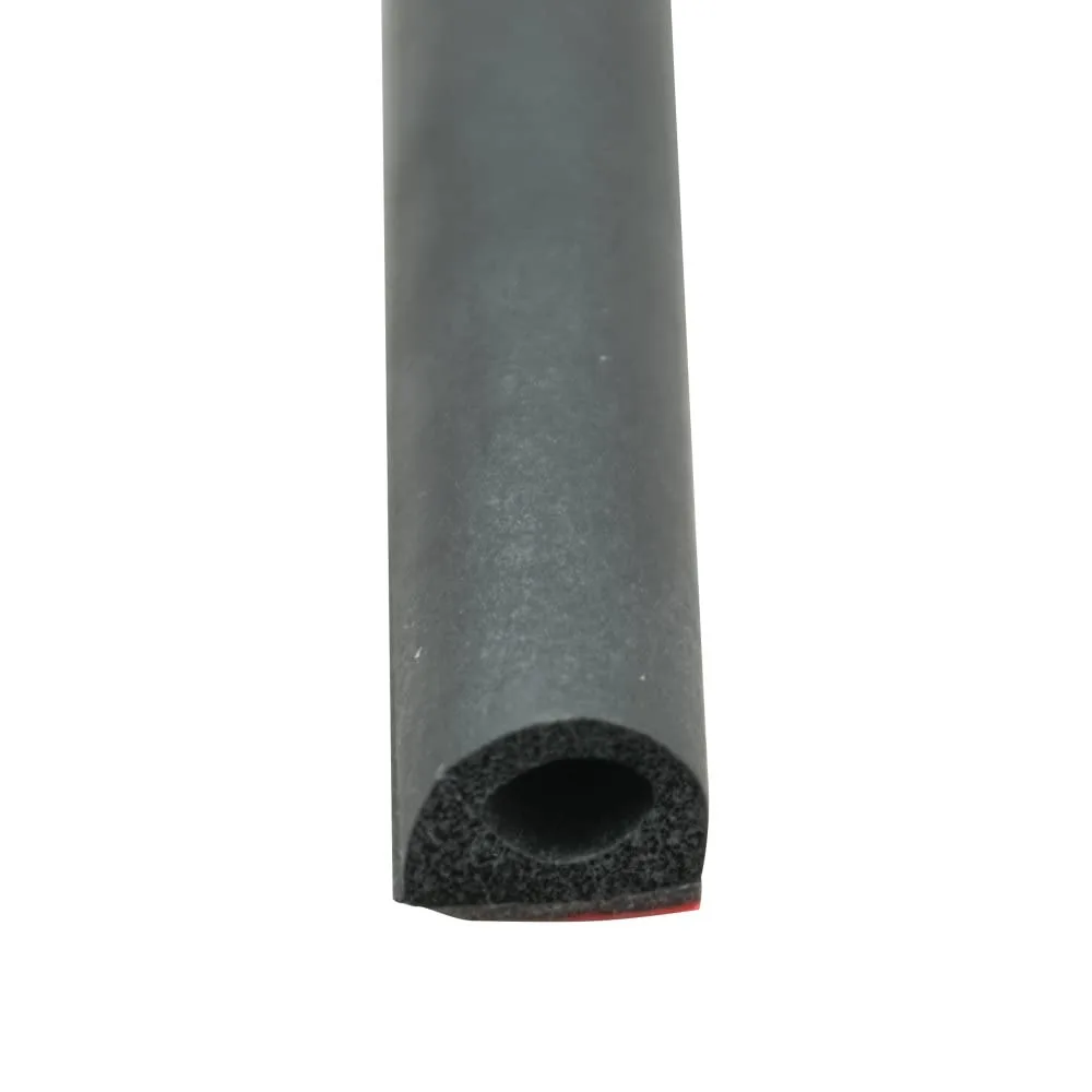 AP Products 018-224 Black 1/2" x 3/8" Rubber D-Seal with Tape