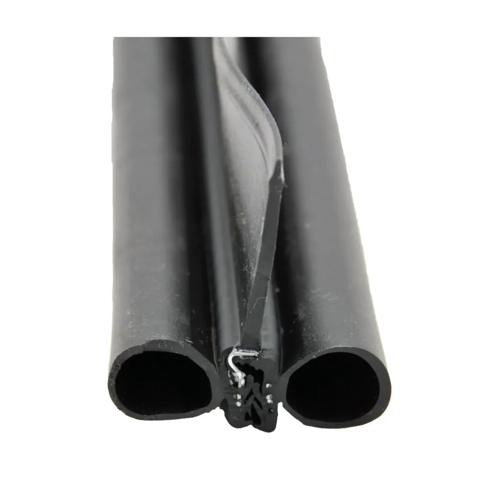 AP Products 018-479 Black Double Bulb Seal with Slide-On Clip and 2-1/4" Wiper - 2" x 3" x 28"