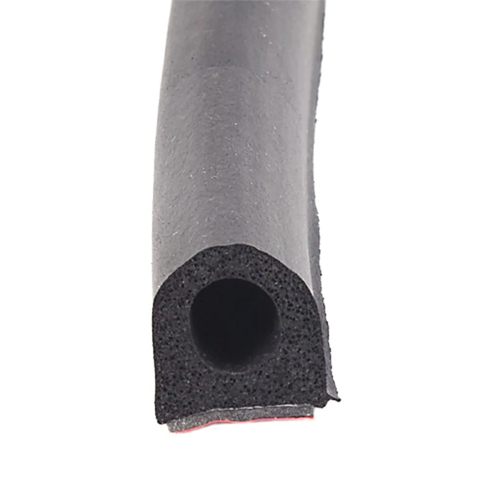 AP Products 018-663 Non-Ribbed D-Seal with Hats (Red Tape) - Black, 3/4" x 3/4" x 50'