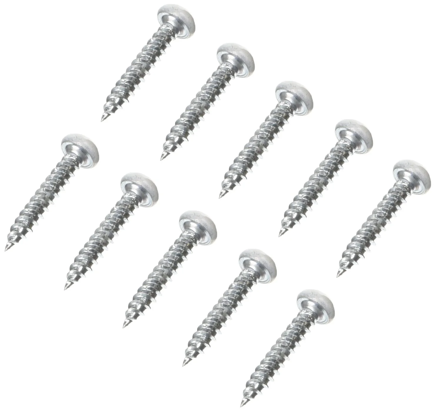 AP Products 012-PSQ500W 8X1 Polar White 1" Square Recessed Pan Head Screw, (Pack of 500)
