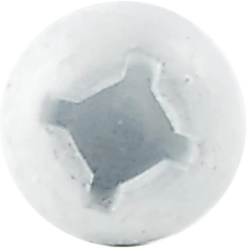 AP Products 012-PTK500W 8X1 White #8 Self-Tapping Pan Head Tri-Screws - 1", 500 Pack