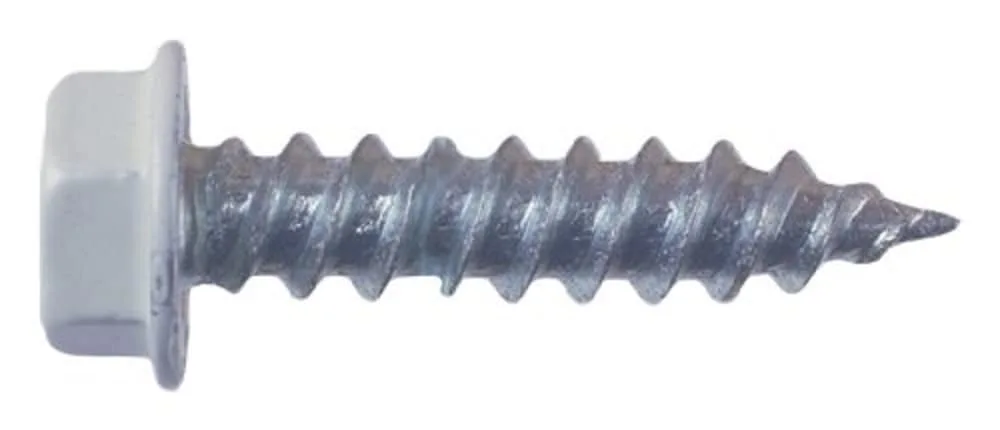 AP Products 012-TR50 W #8 White Hex Washer Head Screw - Pack of 50