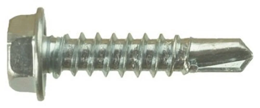 AP Products 012-DP100 #8 Zinc-Plated Self-Tapping Hex Washer Head Screws - Pack of 100