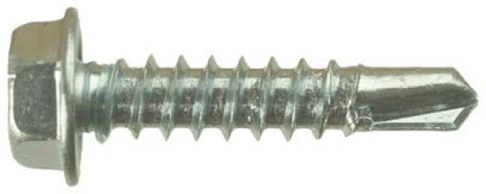 AP Products 012-DP100 #8 Zinc-Plated Self-Tapping Hex Washer Head Screws - Pack of 100