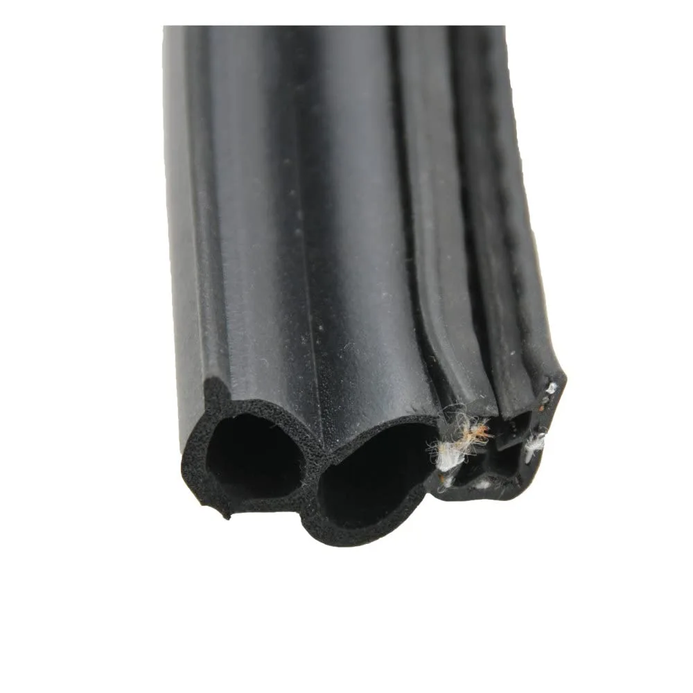 AP Products 0121.2137 018-181-BB Slide Double Bulb Seal with Slide-On Clip, Black, 1.5 Inch x 3/4 Inch x 25 Foot