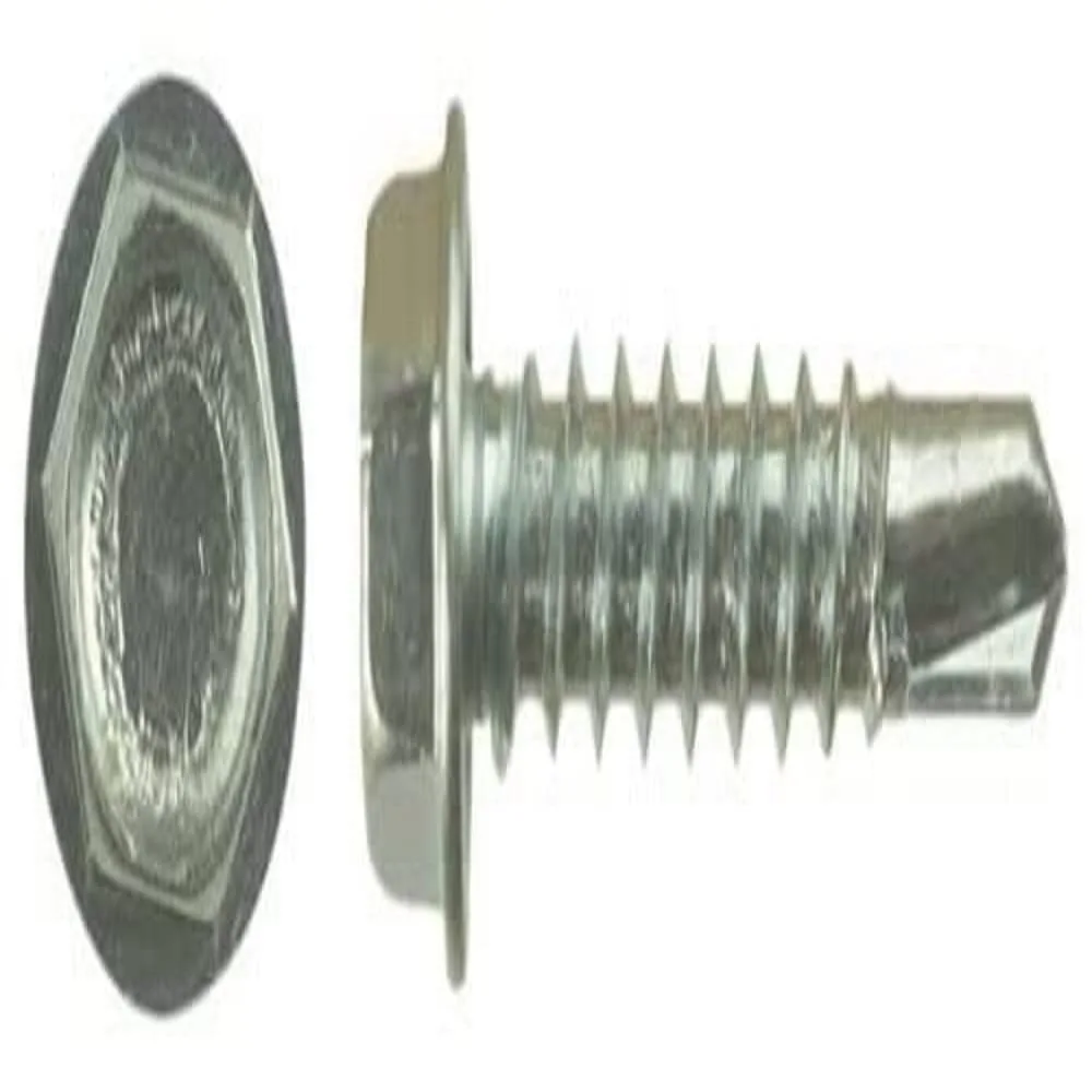 AP Products 012-DP100 #8 Zinc-Plated Self-Tapping Hex Washer Head Screws - Pack of 100