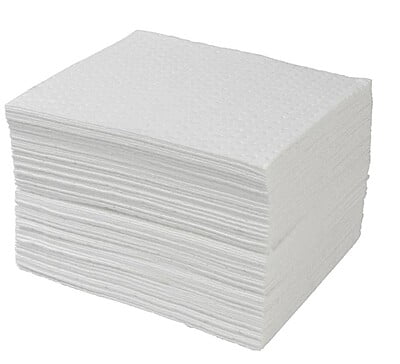 Absorbent Pad 15" x 17" Oil / Chemical Pack of 100s Absorbent Pad 15" x 17" Oil / Chemical Pack of 100s
