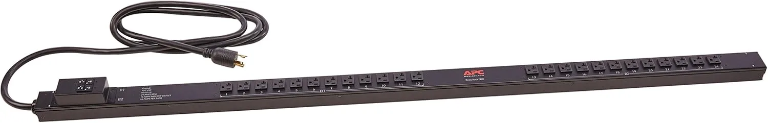 APC Rack Mount PDU, 0U Vertical, 30A, (24) NEMA 5-20R