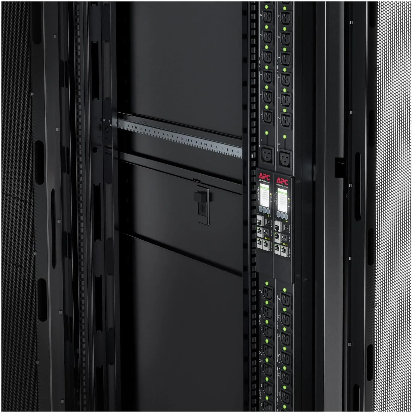 APC NetShelter Switched Rack PDU, 9000 Series, APDU9941, 0U Vertical, 200V-240V, 30A, NEMA L6-30P, 9.8' Cord, Black