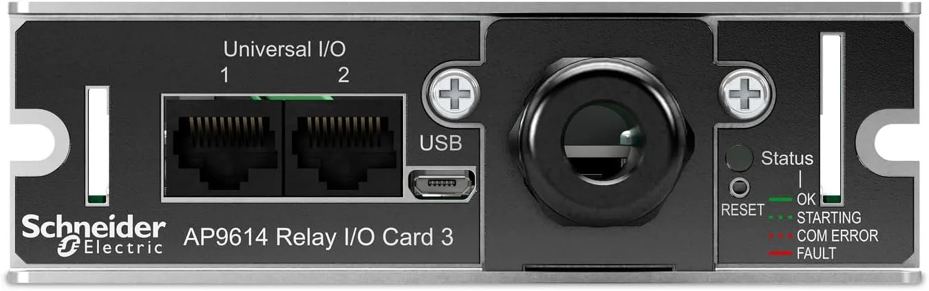 Schneider Electric Relay I/O SmartSlot Card AP9614, Dry Contact