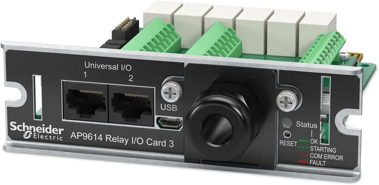 Schneider Electric Relay I/O SmartSlot Card AP9614, Dry Contact
