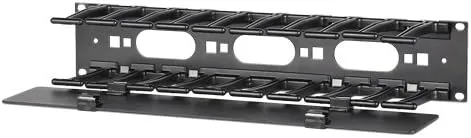 APC by Schneider Electric Horizontal Cable Manager, 2U x 4" Deep, Single-Sided with Cover