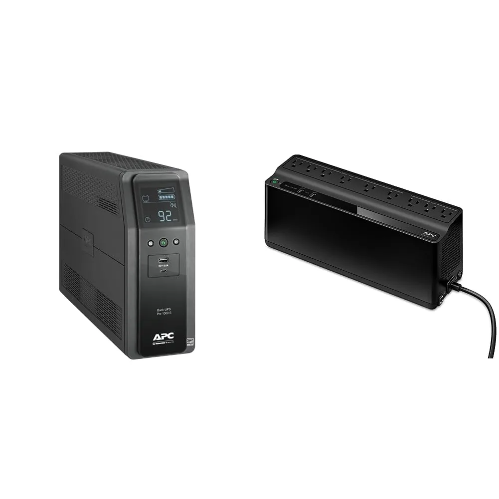 APC BR1000MS Back-UPS Pro 10-Outlet UPS, 1,000VA/600W