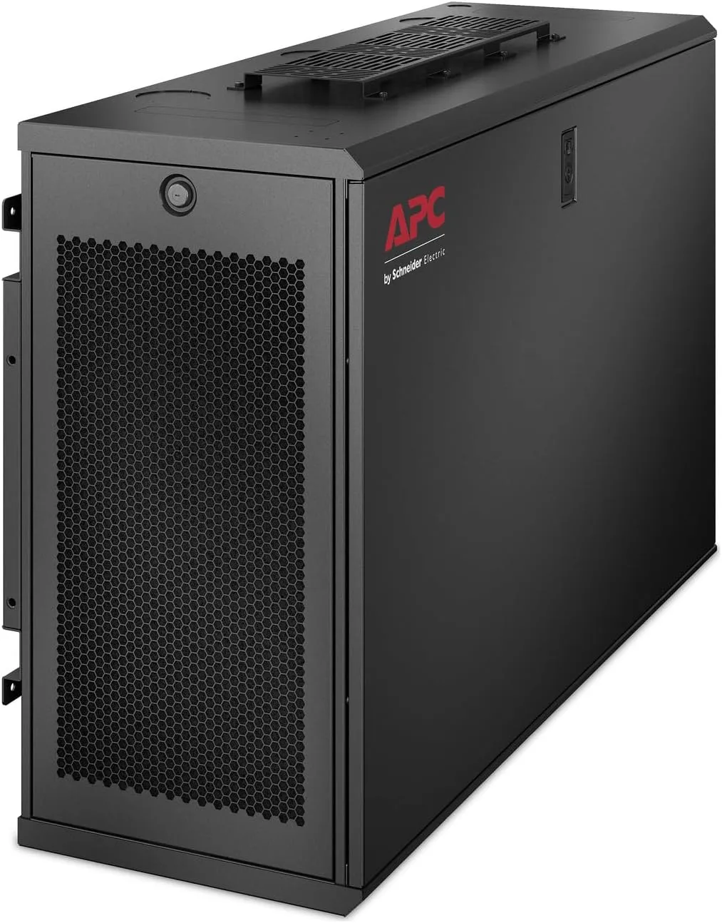 APC NetShelter 6U Low-Profile Vertical Wallmount Rack Enclosure Cabinet, AR106V, 30 inches Deep, Black