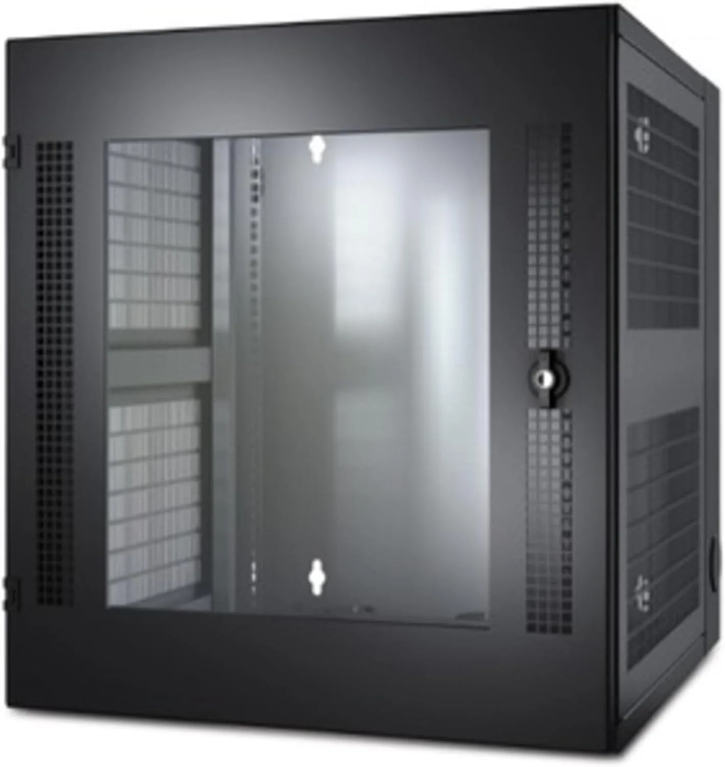 APC NetShelter WX 13U Wallmount Rack Enclosure, AR100, Vertical Mounting, Glass Front Door