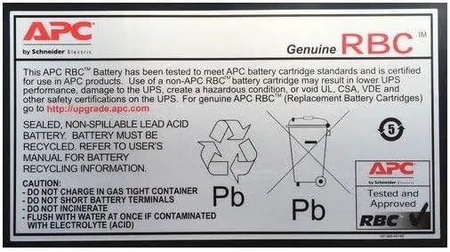 APC UPS Battery Replacement, RBC55, for APC Smart-UPS Models SMT2200, SMT3000, SMT2200C, SMT200US, SMT3000C, SUA2200