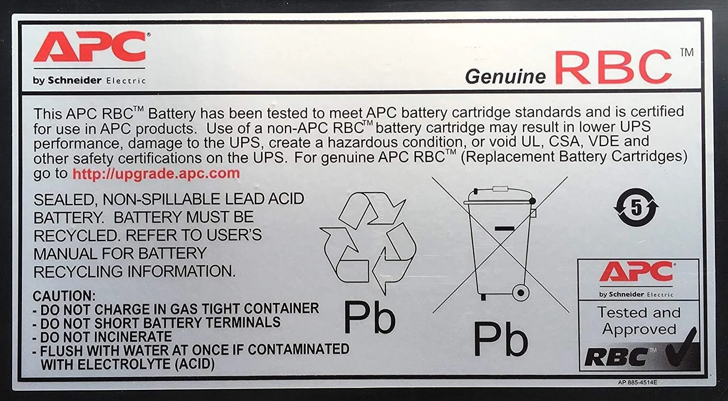 APC UPS Battery Replacement, RBC55, for APC Smart-UPS Models SMT2200, SMT3000, SMT2200C, SMT200US, SMT3000C, SUA2200