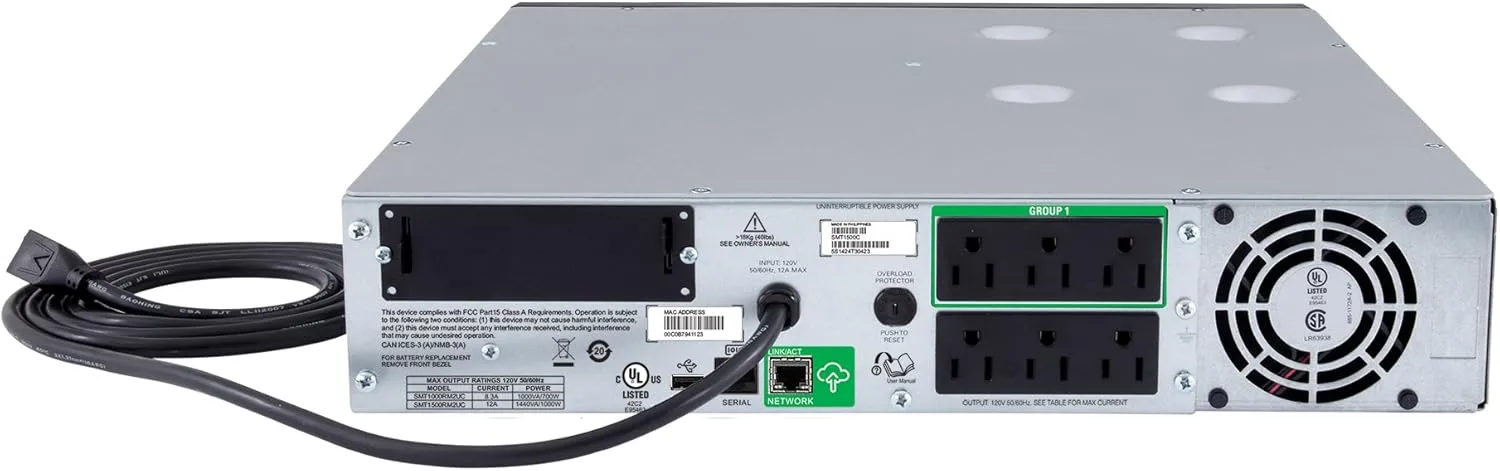 APC Smart-UPS 6-Outlet Rack-Mount Uninterruptible Power Supply