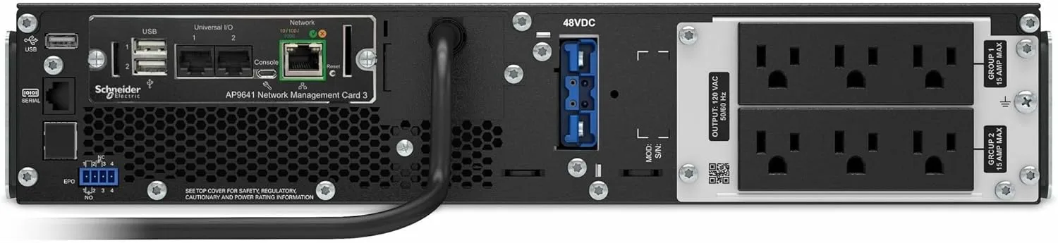 APC Smart-UPS SRT 1000VA/900W Rack-Mount 120V 2U 6x15R 480J Uninterrupted Power Supply